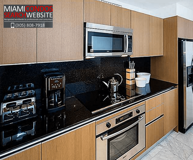 1060 Brickell condo kitchen area 1