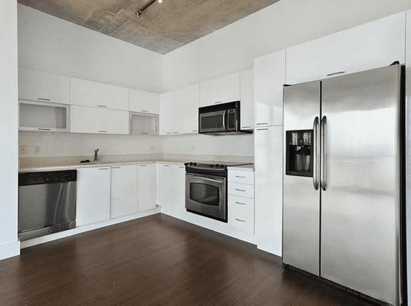 Loft on Downtown Miami kitchen area