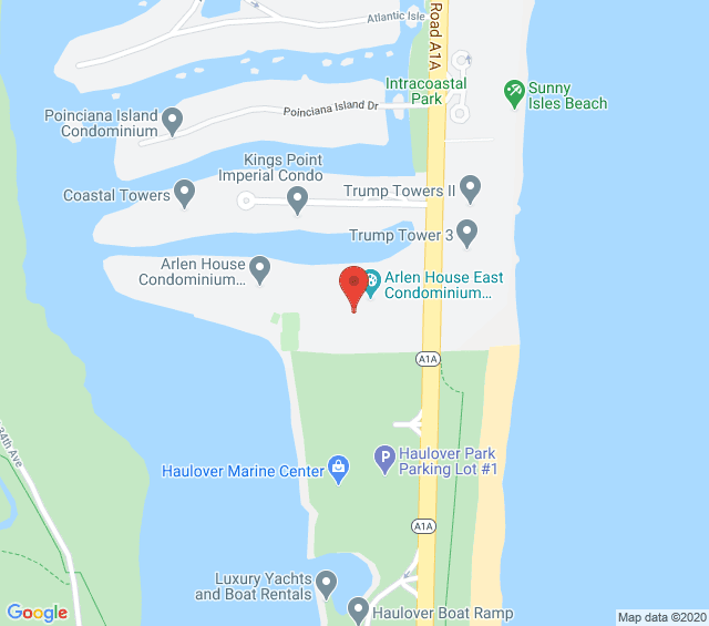 Arlen House East Condo Sunny Isles image map